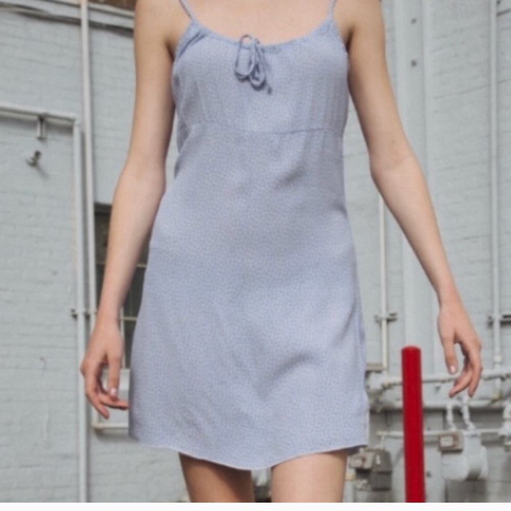 Brandy Melville light blue floral josefine dress